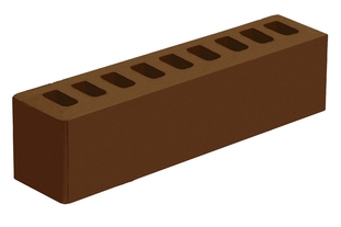 Кирпич-половинка облицовочный пустотелый Коричневый 0,5НФ М-150 ГКЗ