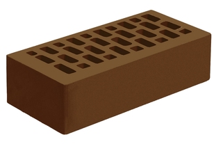 Кирпич облицовочный пустотелый одинарный Коричневый M-175 ГКЗ