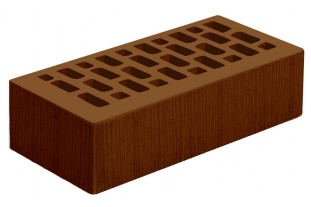 Кирпич облицовочный пустотелый одинарный Коричневый Береста M-175 ГКЗ