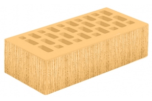 Кирпич облицовочный пустотелый одинарный Янтарь Береста M-175 ГКЗ