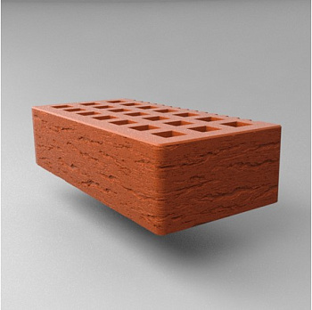 Кирпич облицовочный пустотелый одинарный Красный Ольха-2 М-150-175 СЗЛК