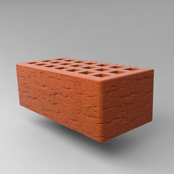 Кирпич облицовочный пустотелый полуторный Красный Ольха-2 М-150, М-175 СЗЛК
