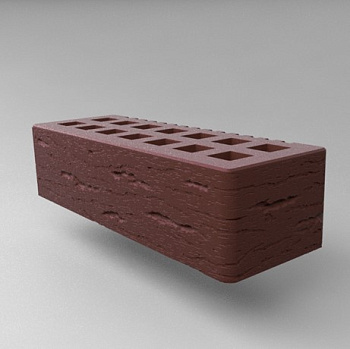 Кирпич облицовочный пустотелый евро Коричневый Ольха-3 M-150, M-175 СЗЛК