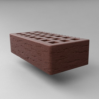 Кирпич облицовочный пустотелый одинарный Коричневый Ольха-2 М-150, М-175 СЗЛК