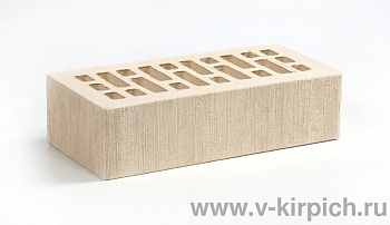 Кирпич облицовочный пустотелый одинарный Белый Жемчуг Бархат M-175 (УС) ВКЗ