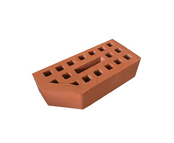 Кирпич облицовочный пустотелый одинарный Фасонный Прямой срез Красный М-125-150 (360) АСПК