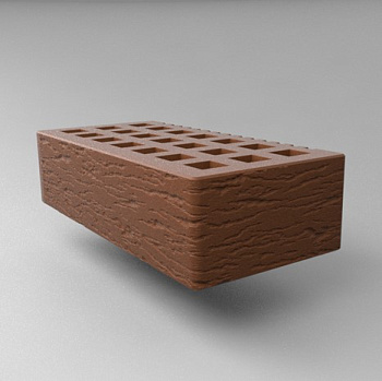 Кирпич облицовочный пустотелый одинарный Какао Ольха-1 М-150, М-175 СЗЛК