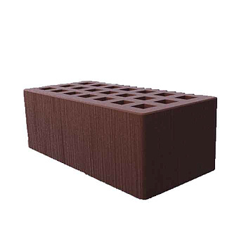 Кирпич облицовочный пустотелый полуторный Коричневый Дерюга М-150, М-175 СЗЛК