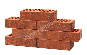 Кирпич облицовочный пустотелый одинарный Красный Графит Кварц M-150 (УС) ВКЗ