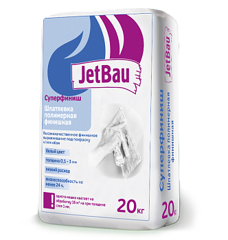 Шпатлевка полимерная финишная JetBau "Суперфиниш", 20 кг / 62 шт/под
