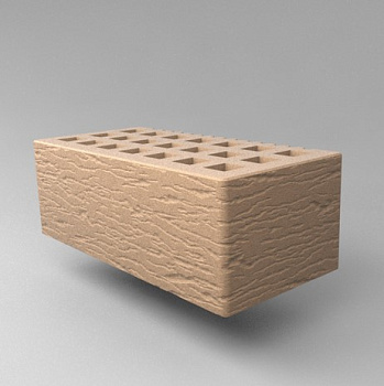 Кирпич облицовочный пустотелый полуторный Бежевый Ольха-1 М-150, М-175 СЗЛК