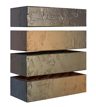 Кирпич облицовочный пустотелый одинарный Флеш-обжиг Сахара М-150-175 МАГМА