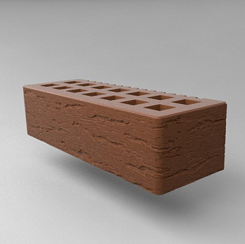 Кирпич облицовочный пустотелый евро Какао Ольха-2 M-150, M-175 СЗЛК