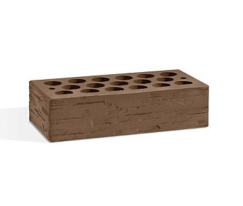 Кирпич облицовочный пустотелый одинарный Шоколад Дикий Камень М-150 С1 (384)