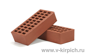 Кирпич облицовочный пустотелый одинарный Бордо M-150 ВКЗ