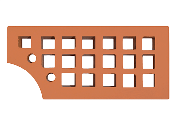 Кирпич облицовочный пустотелый одинарный Красный КФ-1 М-200 (480) ЖКЗ