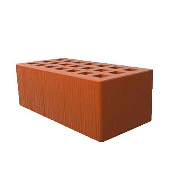 Кирпич облицовочный пустотелый полуторный Красный Дерюга М-150, М-175 СЗЛК