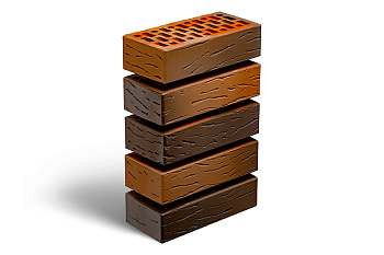 Кирпич клинкерный облицовочный пустотелый одинарный Флеш-обжиг Антик М-300 МАГМА