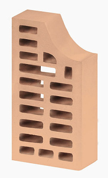 Кирпич облицовочный фасонный ФЛ-11 пустотелый Соломенный М-150 ГКЗ