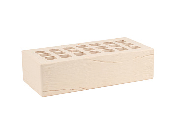 Кирпич облицовочный пустотелый одинарный Слоновая Кость Дерево М-200 (480) ЖКЗ