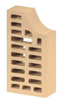 Кирпич облицовочный фасонный ФЛ-11 пустотелый Слоновая кость М-150 ГКЗ