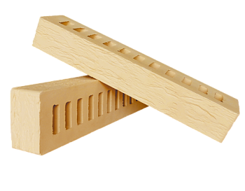 Кирпич керамический пустотелый евро Желтый Rock 0,75НФ (ригельный) М-200 (570)