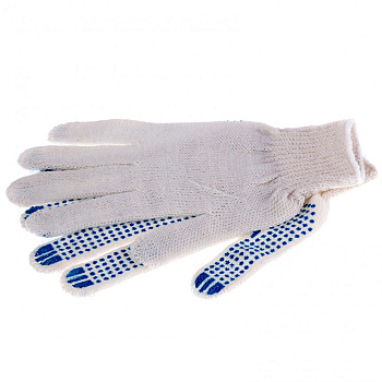 Перчатки х/б, ПВХ покрытие "Точка", 10 класс