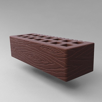 Кирпич облицовочный пустотелый евро Коричневый Дерево M-150, M-175 СЗЛК