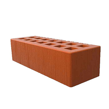 Кирпич облицовочный пустотелый евро Красный Дерюга М-150, М-175 СЗЛК