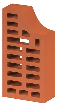 Кирпич облицовочный фасонный ФЛ-11 пустотелый Красный М-150 ГКЗ