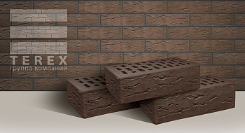 Кирпич облицовочный пустотелый одинарный Мокко Рустик М-175 TEREX (480)