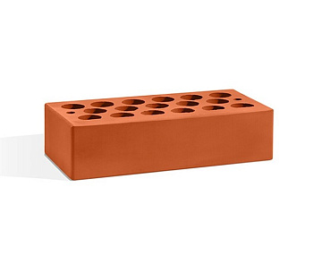 Кирпич облицовочный пустотелый одинарный Красный M-150 С1 (384)