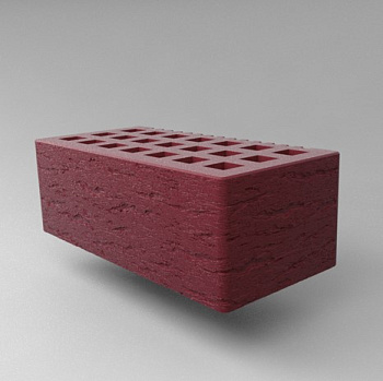 Кирпич облицовочный пустотелый полуторный Бордо Ольха-2 М-150, М-175 СЗЛК