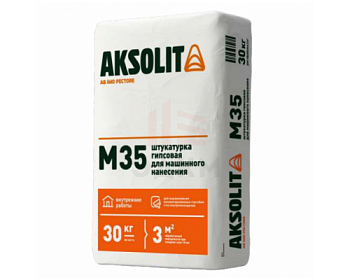 Штукатурка гипсовая Aksolit M-35, 30 кг / 40 шт/под