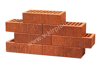 Кирпич облицовочный пустотелый одинарный Красный Графит M-150 (УС) ВКЗ