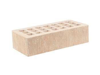 Кирпич облицовочный пустотелый одинарный Слоновая Кость Бархат М-200 (480) ЖКЗ